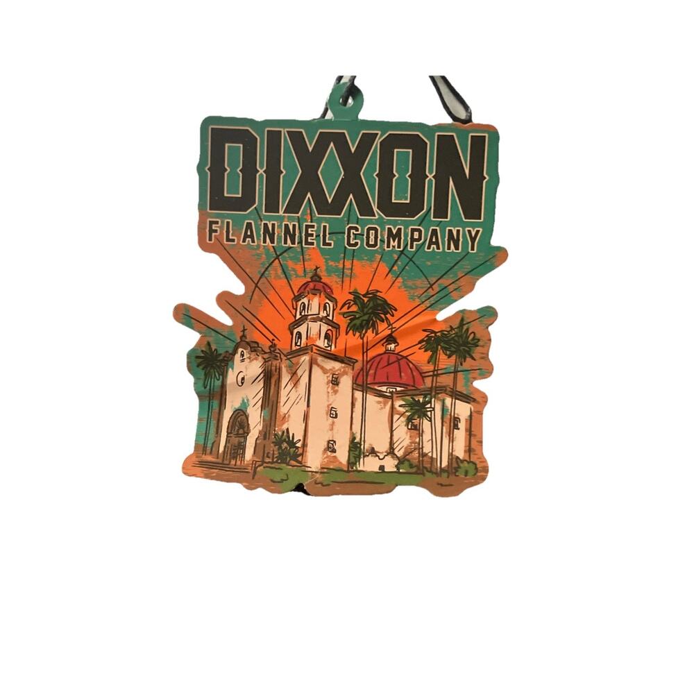 Dixxon Flannel Co Sticker Teal Red Orange Building Sticker